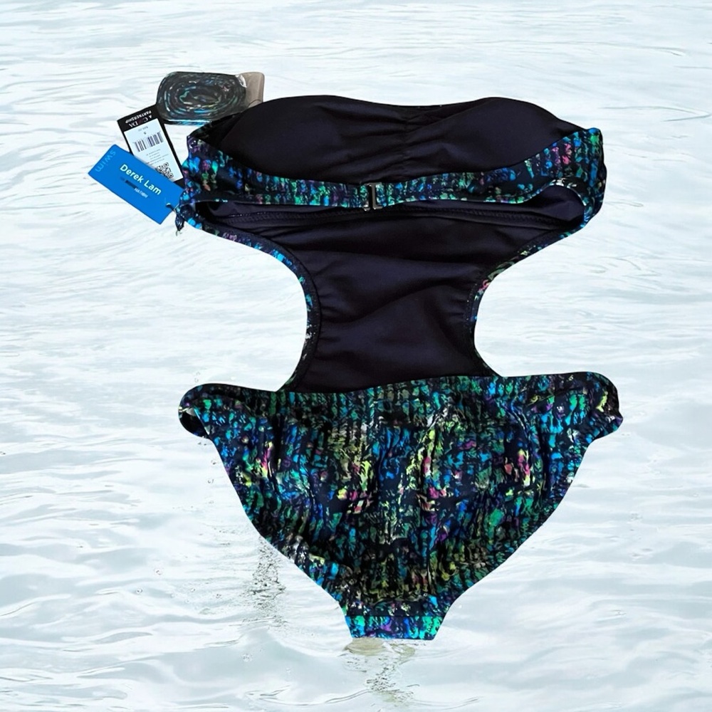 Derek Lam for DesigNation Swimsuit Nightshade Multi Monokini Swimwear Size S New - Picture 4 of 12